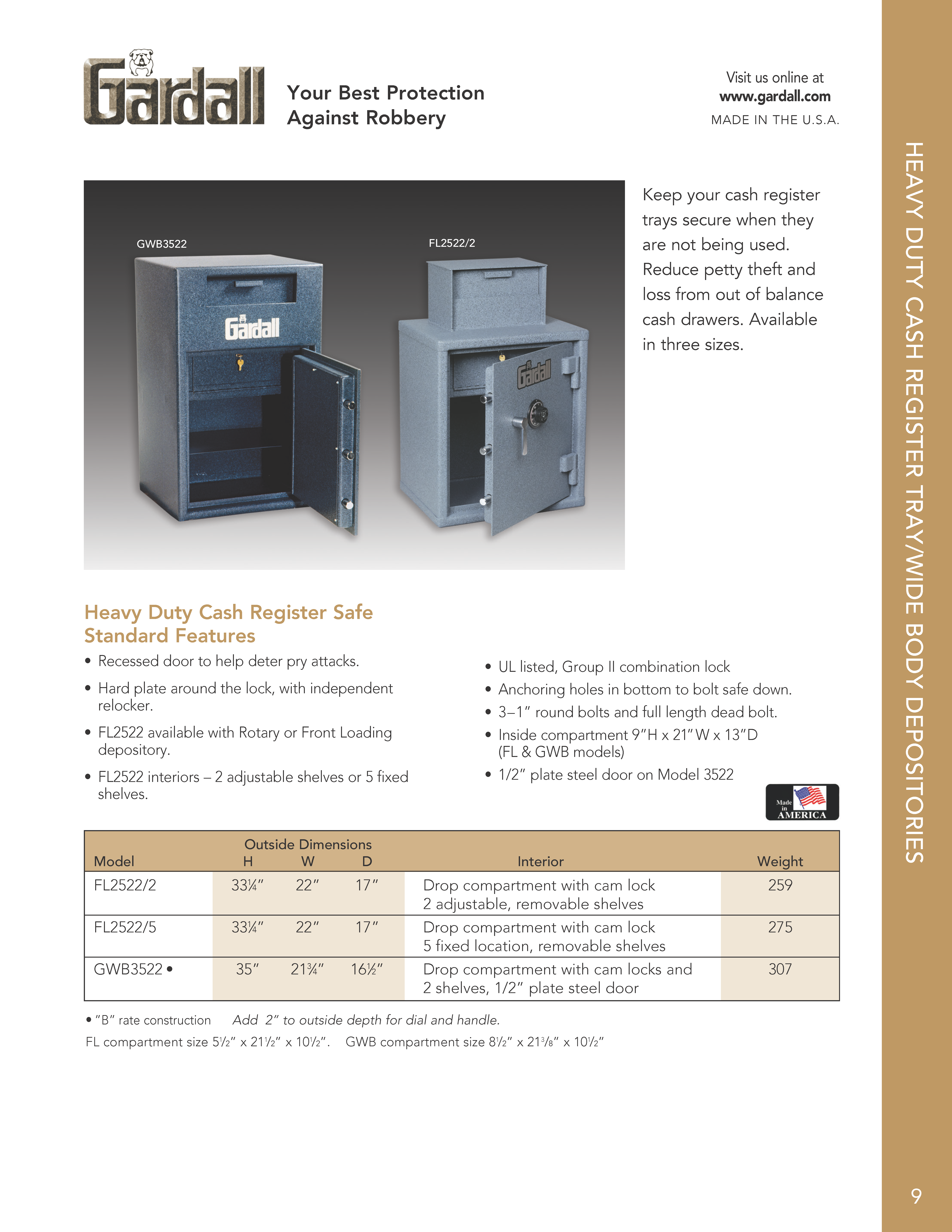 Image showing heavy duty cash register/wide body depository safes.