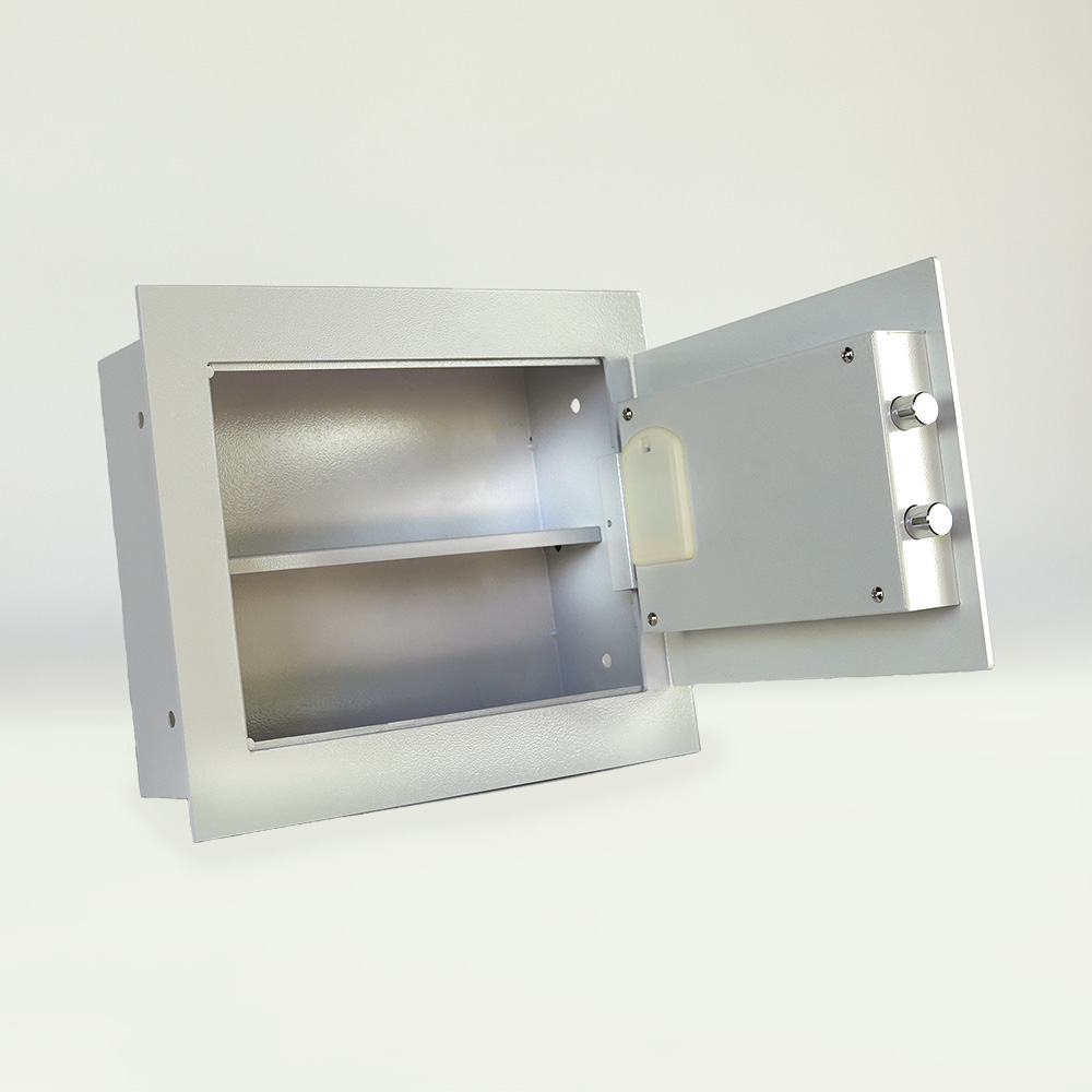 Image showing open wall safe.