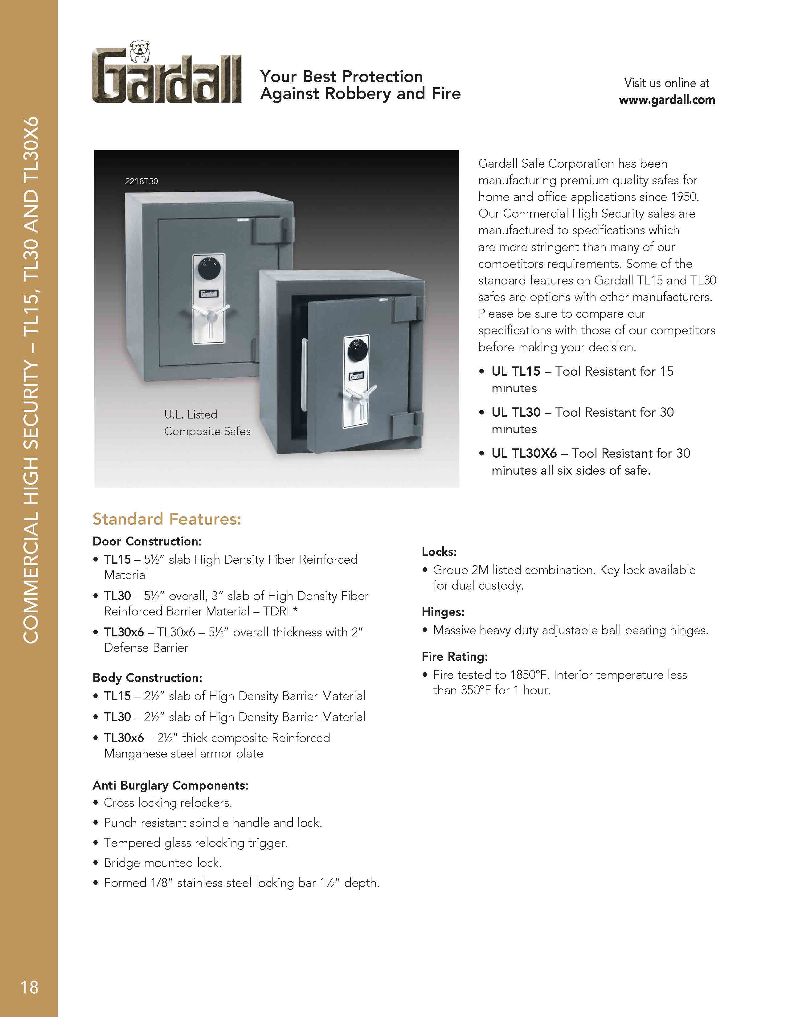 Commercial high security safe catalog